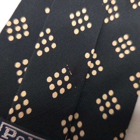 Polo Ralph Lauren Black Geometric Shape Silk Tie 4"x57" Made in USA - Picture 4 of 8